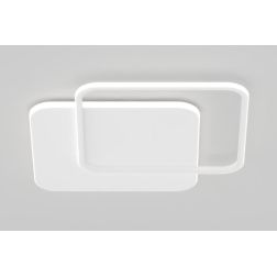 EARTH LAMPADA DA PARETE O SOFFITTO QUADRATA BIANCA O ORO CM 59X59 LED 42W LUCE CCT 3000K-4000KMODERNA