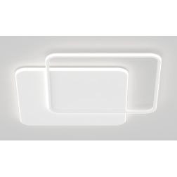 EARTH LAMPADA DA PARETE O SOFFITTO QUADRATA BIANCA O ORO CM 80X80 LED 65W LUCE CCT 3000K-4000K MODERNA 2