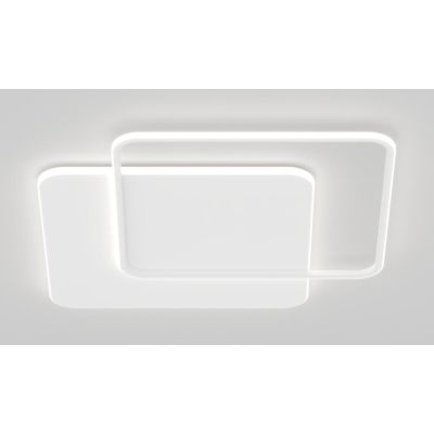 EARTH LAMPADA DA PARETE O SOFFITTO QUADRATA BIANCA O ORO CM 80X80 LED 65W LUCE CCT 3000K-4000K MODERNA