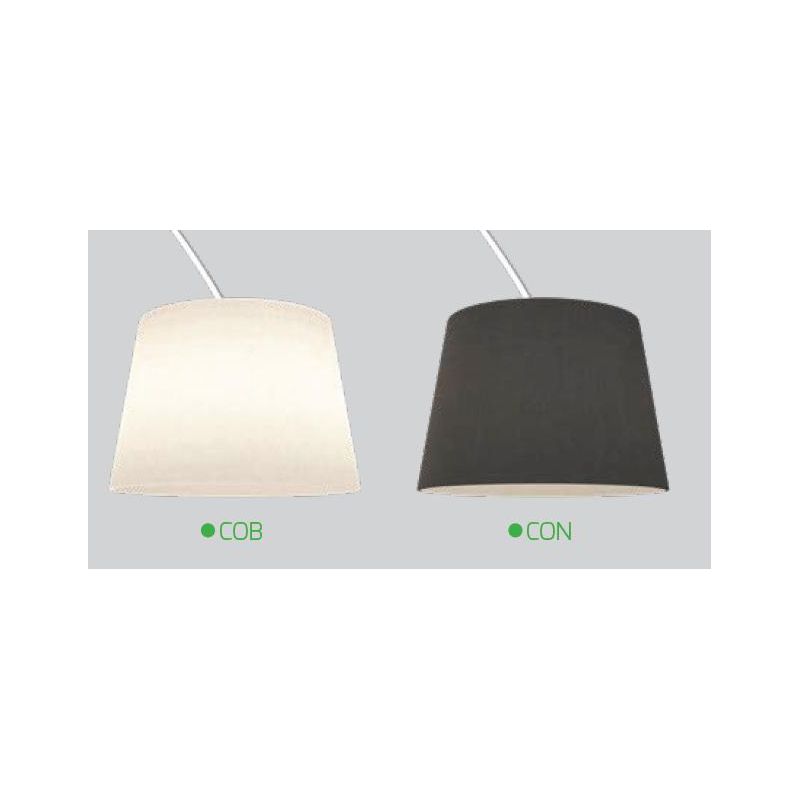 TURNING PIANTANA AD ARCO BASE IN MARMO NERO PARALUME A CONO IN TESSUTO BIANCO O NERO LAMPADINA ATTACCO E27
