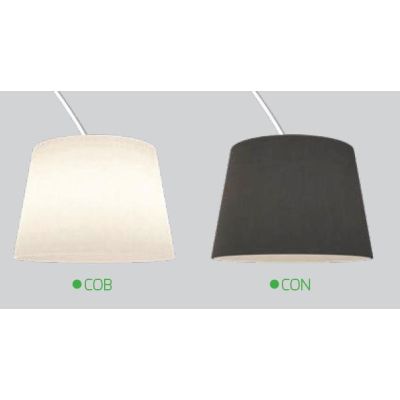 TURNING PIANTANA AD ARCO BASE IN MARMO NERO PARALUME A CONO IN TESSUTO BIANCO O NERO LAMPADINA ATTACCO E27