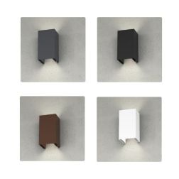 SPA PLUS APPLIQUE DA ESTERNO IP54 BIEMISSIONE CON FLUSSO LUMINOSO REGOLABILE ALLUMINIO 4 COLORI LAMPADINE GX53 SOSTITUIBILI
