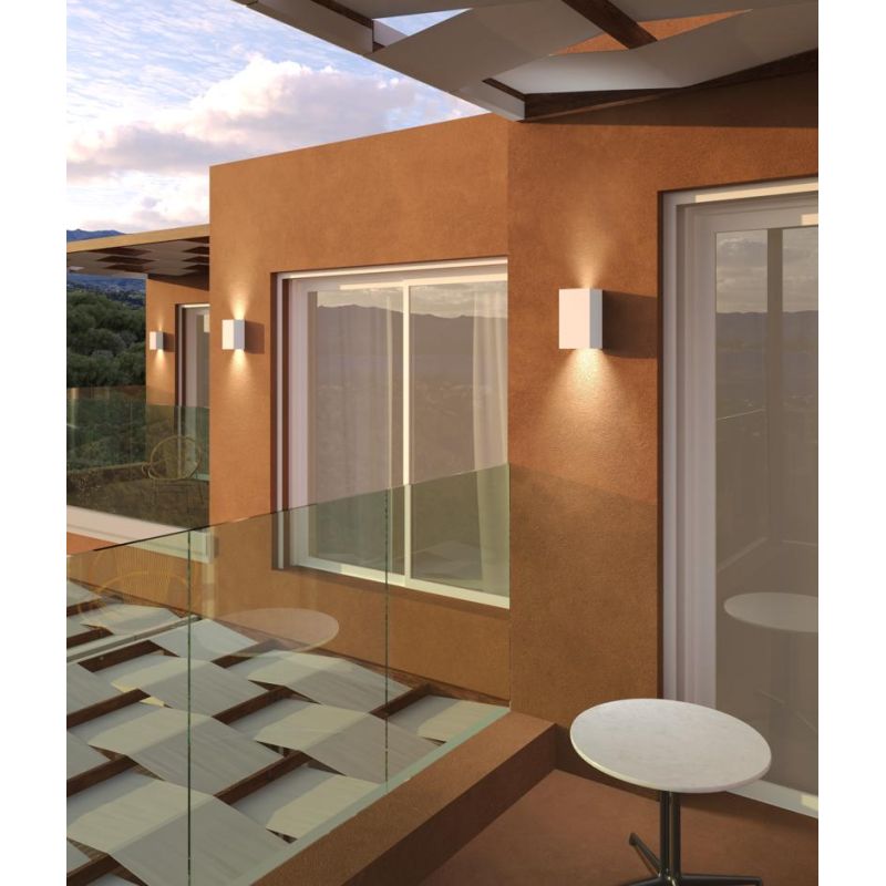 SPA PLUS APPLIQUE DA ESTERNO IP54 BIEMISSIONE CON FLUSSO LUMINOSO REGOLABILE ALLUMINIO 4 COLORI LAMPADINE GX53 SOSTITUIBILI