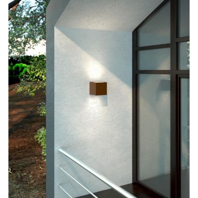 SPA APPLIQUE DA ESTERNO IP54 BIEMISSIONE DI LUCE IN ALLUMINIO 4 COLORI LAMPADINE GX53 SOSTITUIBILI MODERNA