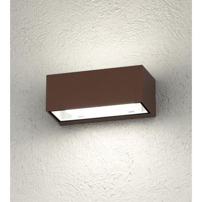 SPA APPLIQUE DA ESTERNO RETTANGOLARE IP54 BIEMISSIONE DI LUCE ALLUMINIO 4 COLORI LAMPADINE GX53 SOSTITUIBILI