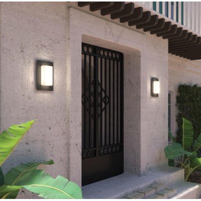 MIAMI PLUS APPLIQUE PLAFONIERA RETTANGOLARE IP54 IN ALLUMINIO 5 COLORI DIFFUSORE BIANCO LAMPADINE GX53 SOSTITUIBILI