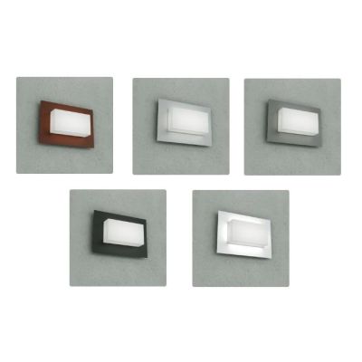 MIAMI PLUS APPLIQUE PLAFONIERA RETTANGOLARE IP54 IN ALLUMINIO 5 COLORI DIFFUSORE BIANCO LAMPADINE GX53 SOSTITUIBILI