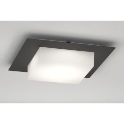 MIAMI PLUS APPLIQUE PLAFONIERA QUADRATA IP54 IN ALLUMINIO 5 COLORI DIFFUSORE BIANCO LAMPADINE GX53 SOSTITUIBILI