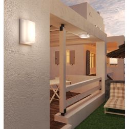 MIAMI PLUS PLAFONIERA APPLIQUE RETTANGOLARE IP54 IN ALLUMINIO CON DIFFUSORE BIANCO LAMPADINE GX53 SOSTITUIBILI 2