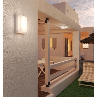 MIAMI PLUS PLAFONIERA APPLIQUE RETTANGOLARE IP54 IN ALLUMINIO CON DIFFUSORE BIANCO LAMPADINE GX53 SOSTITUIBILI