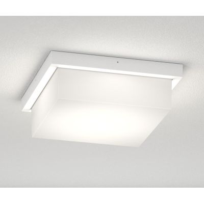 MIAMI PLUS PLAFONIERA APPLIQUE QUADRATA IP54 IN ALLUMINIO CON DIFFUSORE BIANCO LAMPADINE GX53 SOSTITUIBILI