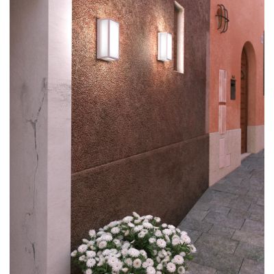 OSAKA APPLIQUE PLAFONIERA RETTANGOLARE IP54 IN ALLUMINIO DI 4 COLORI CON LAMPADINE GX53 SOSTITUIBILI MODERNA
