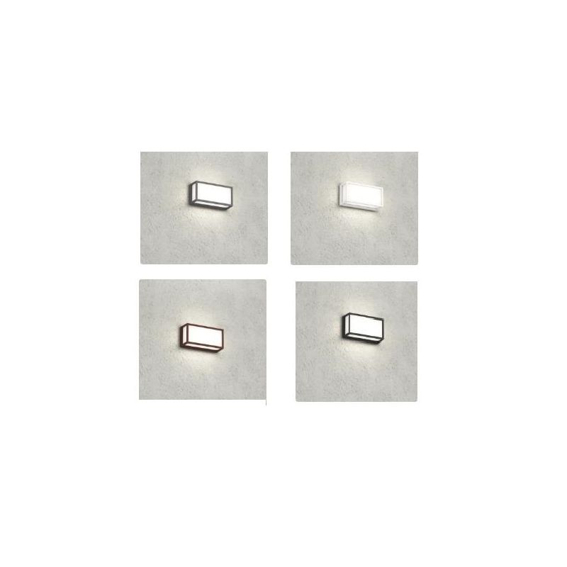 OSAKA APPLIQUE PLAFONIERA RETTANGOLARE IP54 IN ALLUMINIO DI 4 COLORI CON LAMPADINE GX53 SOSTITUIBILI MODERNA