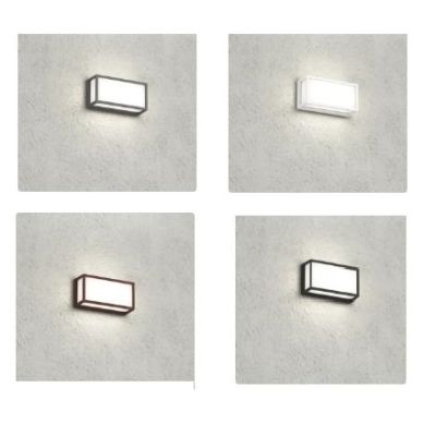 OSAKA APPLIQUE PLAFONIERA RETTANGOLARE IP54 IN ALLUMINIO DI 4 COLORI CON LAMPADINE GX53 SOSTITUIBILI MODERNA