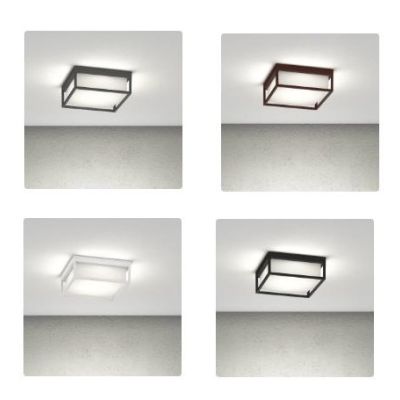 OSAKA PLAFONIERA APPLIQUE QUADRATA IP54 IN ALLUMINIO DI 4 COLORI CON LAMPADINE GX53 SOSTITUIBILI MODERNA