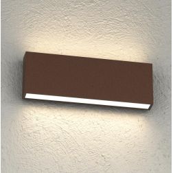 MADRID APPLIQUE DA ESTERNO RETTANGOLARE LED 20W IP65 BIEMISSIONE LUCE CCT 3000K-4000K ALLUMINIO 3 COLORI