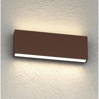 MADRID APPLIQUE DA ESTERNO RETTANGOLARE LED 20W IP65 BIEMISSIONE LUCE CCT 3000K-4000K ALLUMINIO 3 COLORI