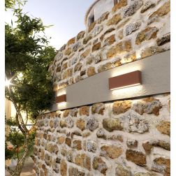 MADRID APPLIQUE DA ESTERNO RETTANGOLARE LED 20W IP65 BIEMISSIONE LUCE CCT 3000K-4000K ALLUMINIO 3 COLORI 2