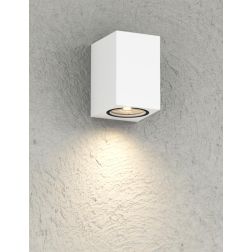 ATENE APPLIQUE SQUADRATA PER ESTERNI IP65 MONO-EMISSIONE ALLUMINIO 4 COLORI LAMPADINA ATTACCO GU10 MODERNA