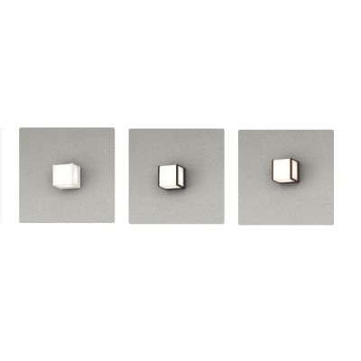 DUBAI APPLIQUE CUBO DA ESTERNI IP54 IN ALLUMINIO 3 COLORI DIFFUSORE BIANCO LAMPADINA ATTACCO GX53 SOSTITUIBILE