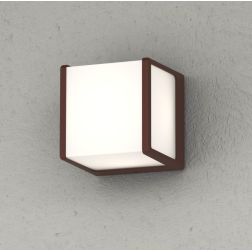 DUBAI APPLIQUE CUBO DA ESTERNI IP54 IN ALLUMINIO 3 COLORI DIFFUSORE BIANCO LAMPADINA ATTACCO GX53 SOSTITUIBILE