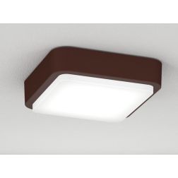 IRVINE PLAFONIERA APPLIQUE QUADRATA 28X28 CM IN ALLUMINIO 3 COLORI IP54 LAMPADINE GX53 SOSTITUIBILI MODERNA