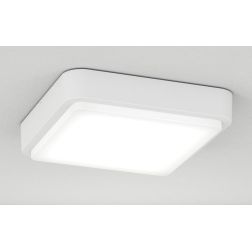 IRVINE PLAFONIERA APPLIQUE QUADRATA 36X36 CM IN ALLUMINIO 3 COLORI IP54 LAMPADINE GX53 SOSTITUIBILI MODERNA