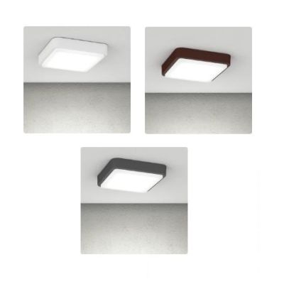 IRVINE PLAFONIERA APPLIQUE QUADRATA 36X36 CM IN ALLUMINIO 3 COLORI IP54 LAMPADINE GX53 SOSTITUIBILI MODERNA
