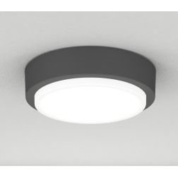 BAKU PLAFONIERA APPLIQUE ROTONDA D28 CM IN ALLUMINIO 3 COLORI IP54 LAMPADINE GX53 SOSTITUIBILI MODERNA