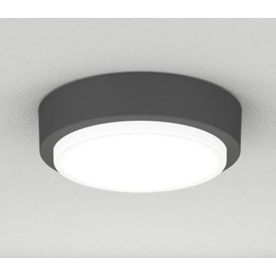 BAKU PLAFONIERA APPLIQUE ROTONDA D28 CM IN ALLUMINIO 3 COLORI IP54 LAMPADINE GX53 SOSTITUIBILI MODERNA