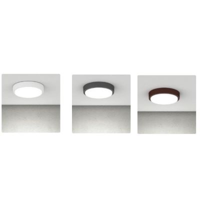 BAKU PLAFONIERA APPLIQUE ROTONDA D37 CM IN ALLUMINIO 3 COLORI IP54 LAMPADINE GX53 SOSTITUIBILI MODERNA