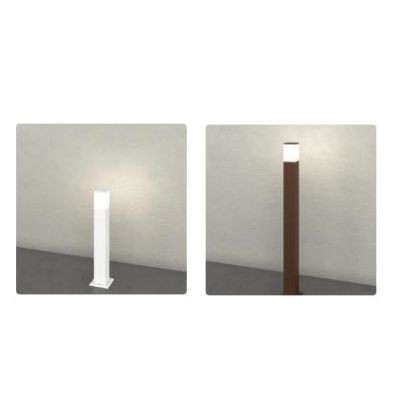 NIZZA PALO DA GIARDINO IN 2 MISURE IP44 IN ALLUMINIO 3 COLORI CON DIFFUSORE BIANCO LAMPADINA ATTACCO E27