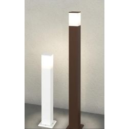 NIZZA PALO DA GIARDINO IN 2 MISURE IP44 IN ALLUMINIO 3 COLORI CON DIFFUSORE BIANCO LAMPADINA ATTACCO E27