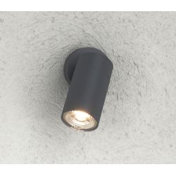 OSLO FARETTO ORIENTABILE DA ESTERNO IP65 IN ALLUMINIO ANTRACITE LAMPADINA ATTACCO GU10 DESIGN MODERNO