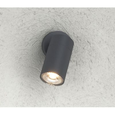 OSLO FARETTO ORIENTABILE DA ESTERNO IP65 IN ALLUMINIO ANTRACITE LAMPADINA ATTACCO GU10 DESIGN MODERNO