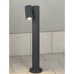 OSLO PALO DA GIARDINO CON 1 LUCE ORIENTABILE ALLUMINIO ANTRACITE IP65 LAMPADINA GU10 DESIGN MODERNO 2