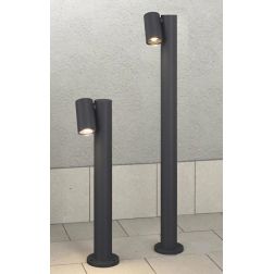 OSLO PALO DA GIARDINO CON 1 LUCE ORIENTABILE ALLUMINIO ANTRACITE IP65 LAMPADINA GU10 DESIGN MODERNO