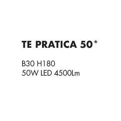 PRATICA LAMPADA DA TERRA LED 50W-100W DIMMERABILE IN METALLO NERO ALTEZZA 180 CM FARO ORIENTABILE
