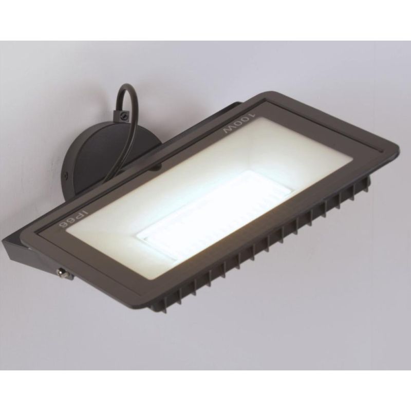 PRATICA APPLIQUE CON LED 50W-100W DIMMERABILE CCT IN METALLO NERO FARO ORIENTABILE STILE INDUSTRIALE