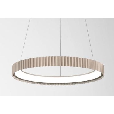 NIKE SOSPENSIONE CON ANELLO RIGATO D49 CM METALLO BIANCO,NERO,ORO LED 40W LUCE CCT 2700K-3000K-4000K