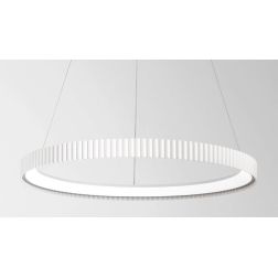 SOSPENSIONE CON ANELLO RIGATO D68 CM METALLO BIANCO,NERO,ORO LED 58W LUCE CCT 2700K-3000K-4000K