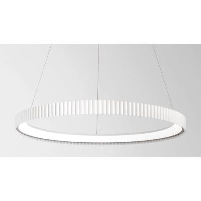 SOSPENSIONE CON ANELLO RIGATO D68 CM METALLO BIANCO,NERO,ORO LED 58W LUCE CCT 2700K-3000K-4000K