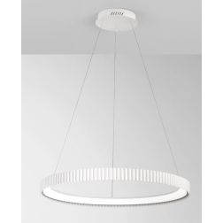 SOSPENSIONE CON ANELLO RIGATO D68 CM METALLO BIANCO,NERO,ORO LED 58W LUCE CCT 2700K-3000K-4000K 2