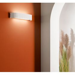 APPLIQUE LED IN METALLO RIGATO BIANCO,NERO,ORO LED 30W LUCE CCT 2700K-3000K-4000K MODERNA 2