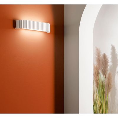 APPLIQUE LED IN METALLO RIGATO BIANCO,NERO,ORO LED 30W LUCE CCT 2700K-3000K-4000K MODERNA