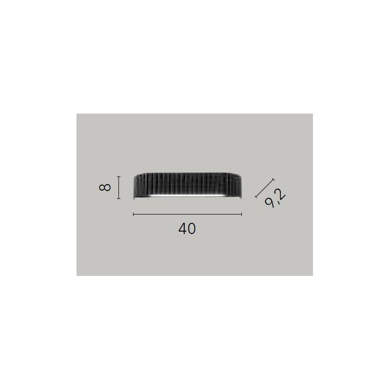 APPLIQUE LED IN METALLO RIGATO BIANCO,NERO,ORO LED 30W LUCE CCT 2700K-3000K-4000K MODERNA