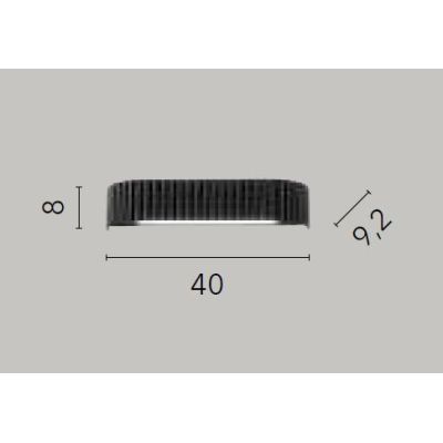 APPLIQUE LED IN METALLO RIGATO BIANCO,NERO,ORO LED 30W LUCE CCT 2700K-3000K-4000K MODERNA