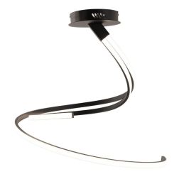 PLAFONIERA SINUOSA A LED 40W LUCE CCT 3000K-4000K-6500K METALLO 3 COLORI DESIGN MODERNO 2