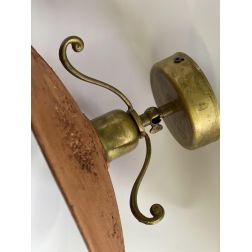 ANTICO TOSCANO PLAFONIERA PIATTO IN TERRACOTTA DIAMETRO 20 CM MONTATURA OTTONE CRISTALENSI OTTONE - Cristalensi Shop Online 2