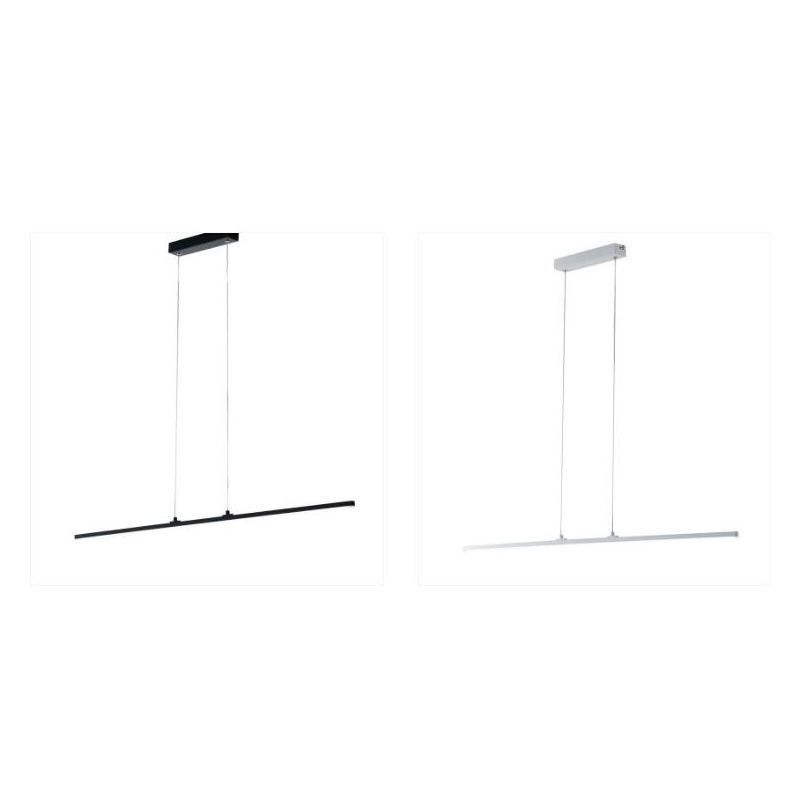 SOSPENSIONE LINEARE LUNGHEZZA 100 CM IN METALLO BIANCO O NERO LED 29W LUCE 3000K-4000K MODERNA